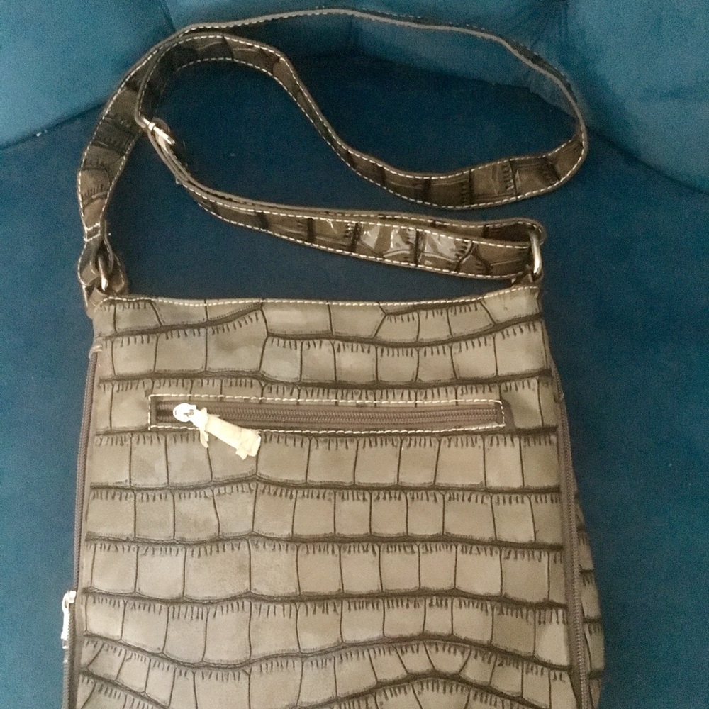 Grey Crossbody Bag with Jewels - Picture 2 of 2